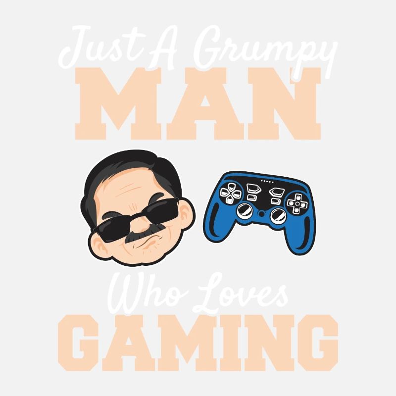 Funny Grumpy Man Who Loves Gaming Gamer Dad Video
