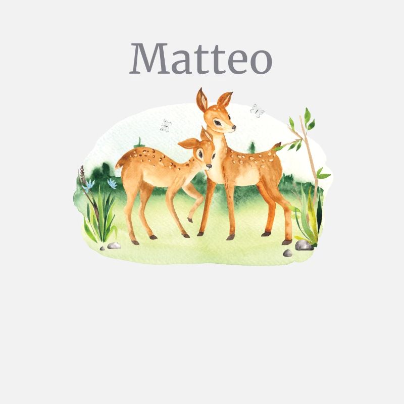 Fleurs de cerfs animaux de la forêt Nom Matteo