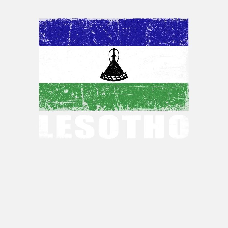 Lesotho Flag Grunge Lesotho Flag
