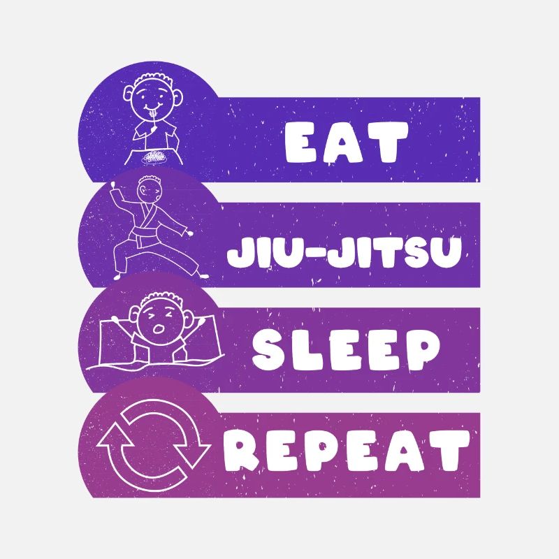 Manger Jiu Jitsu Sommeil Répéter