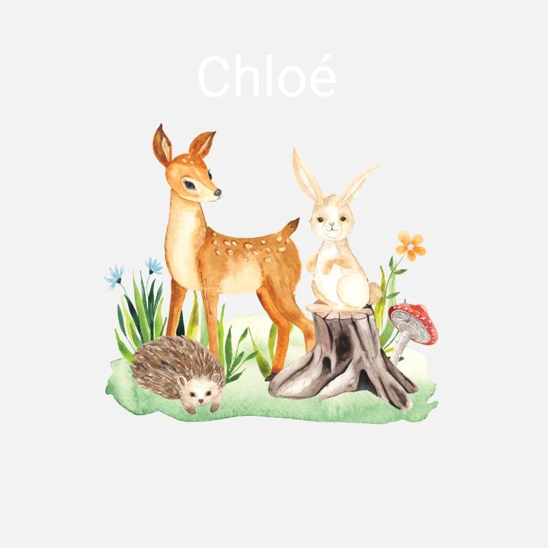 Animal cerf lapin hérisson Chloé