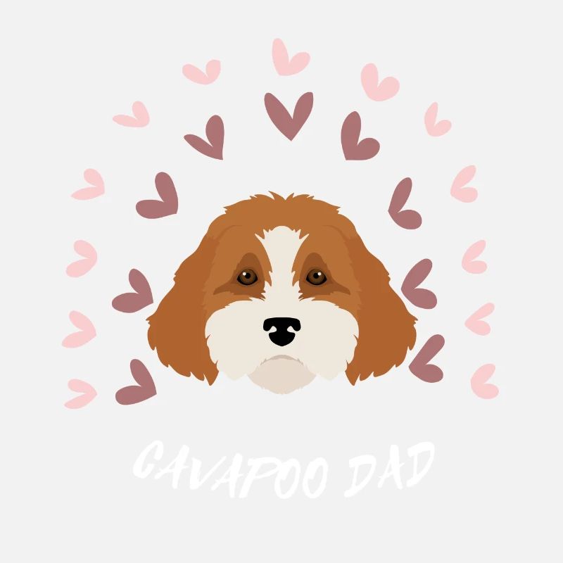 PAPA CAVAPOO. Beau chien mignon. Amoureux des chiens.