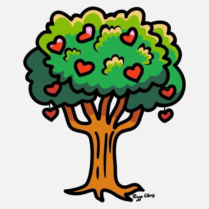 Tree hearts colors