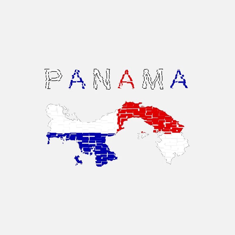 Carte du Panama Drapeau