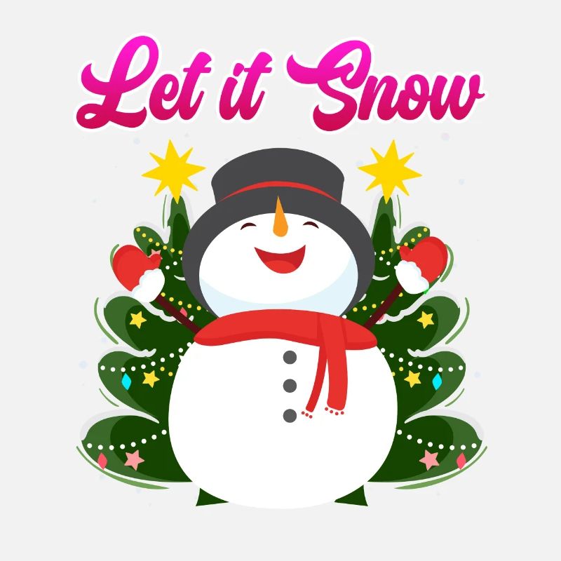 Let it Snow Snowman Noël