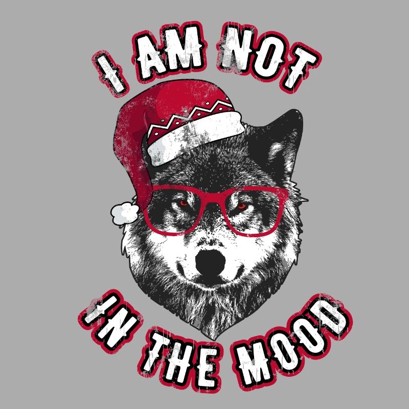 Ich bin nicht in der Stimmung - Grumpy Christmas Wolf