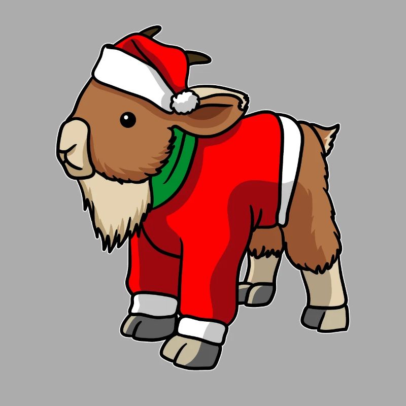 Chèvre avec pull de Noël