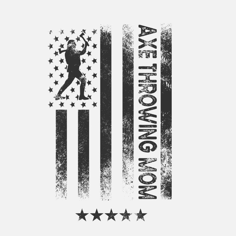 Drapeau des États-Unis - Mère lanceuse de hache