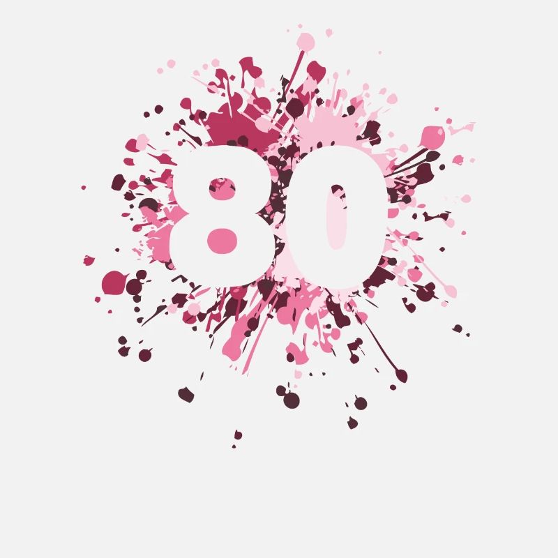 Nombre 80e éclaboussure de couleur