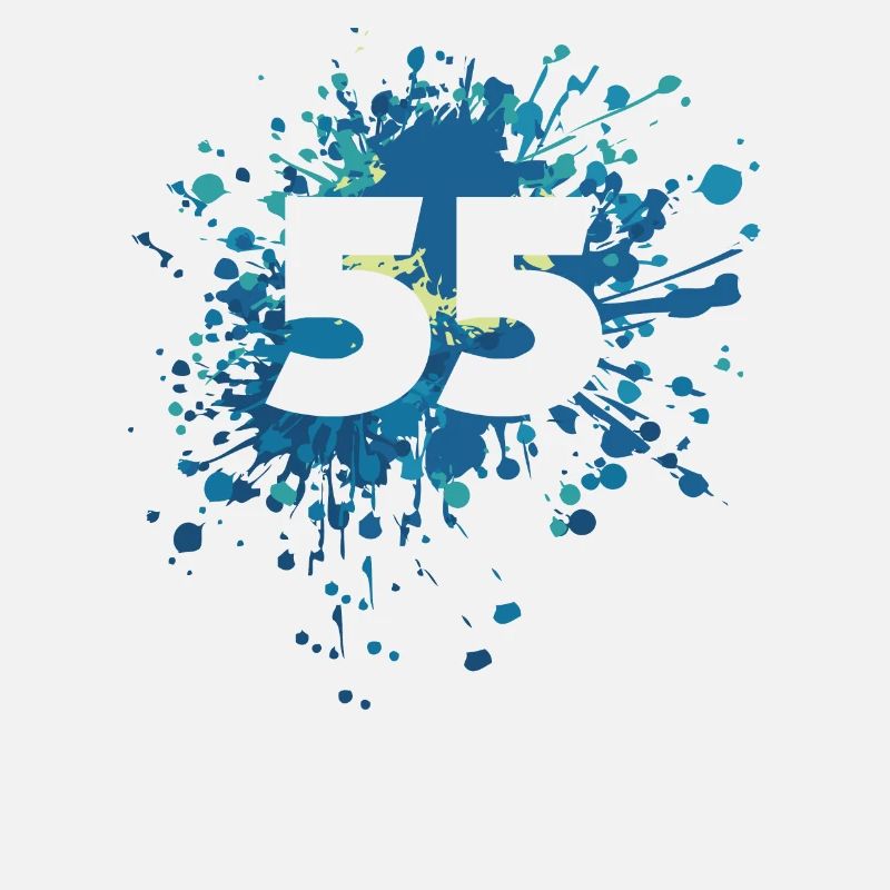 Numéro 55e éclaboussure de couleur