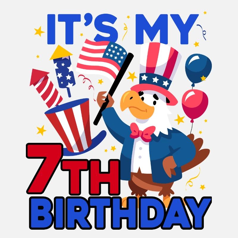 It's my 7th birthday Firecracker Kid 4th Of