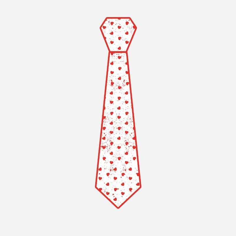 Cravate de Saint-Valentin Motif de cœur Amour assorti