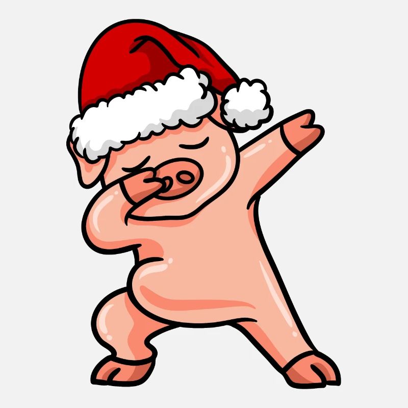 Dabbing Santa Schwein