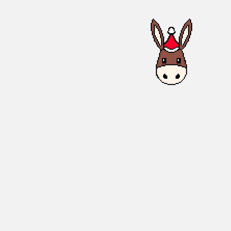 Donkey pixelated Christmas - Funny donkeys