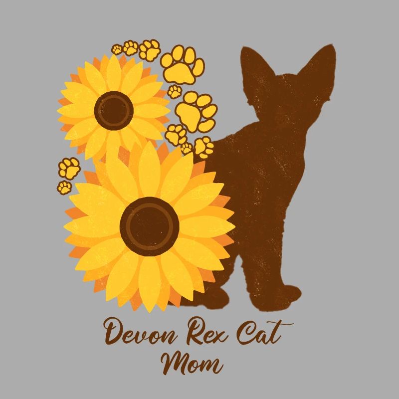 Sonnenblumenmutter - Devon Rex Cat