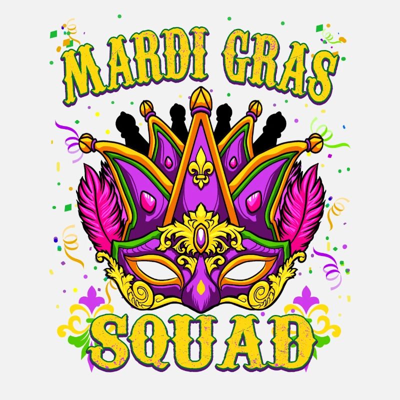 Cool Mardi Gras Design - Mardi Gras Squad