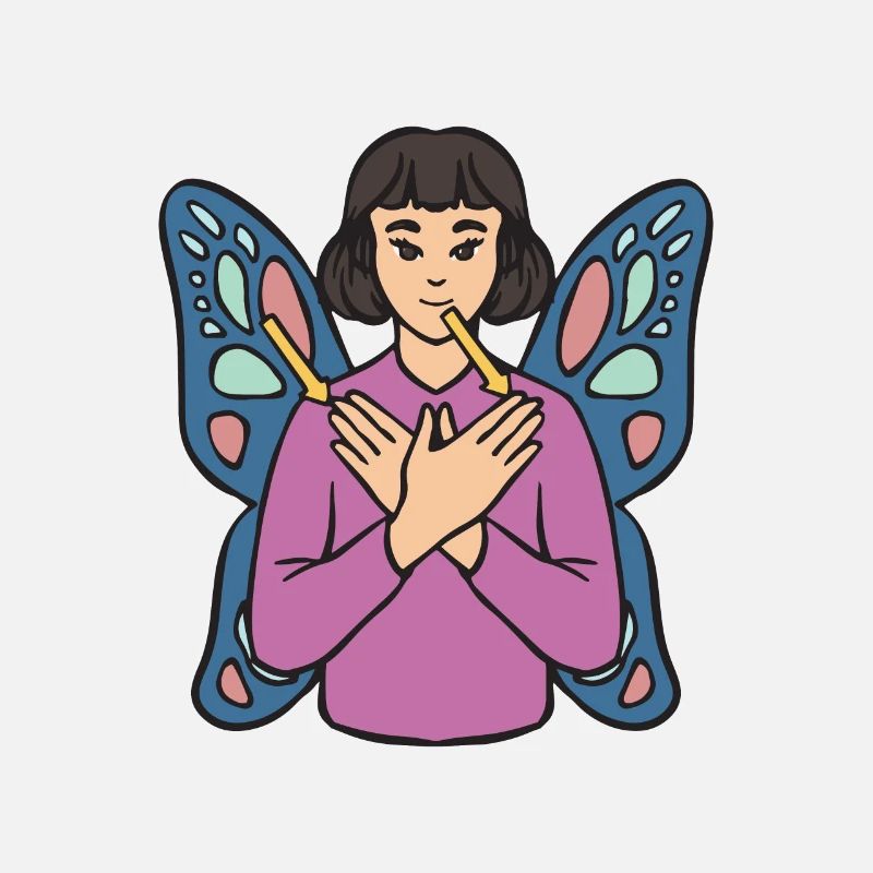 Papillon ASL Geste de la main sourd