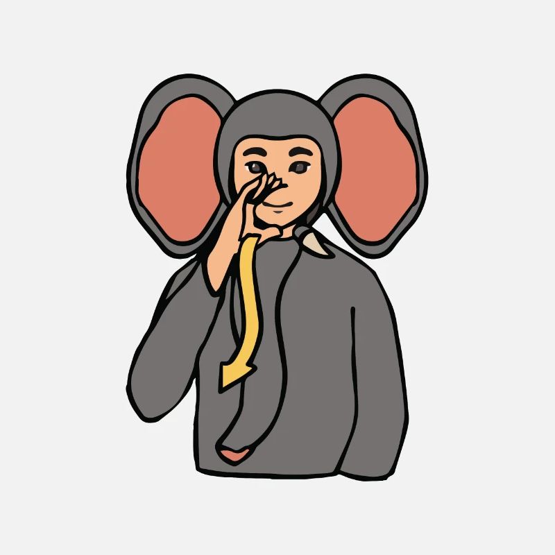 Elephant ASL Gestes de la main Perte auditive sourde