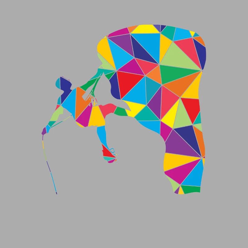 Low Poly Kletterer Polygon Bergklettern