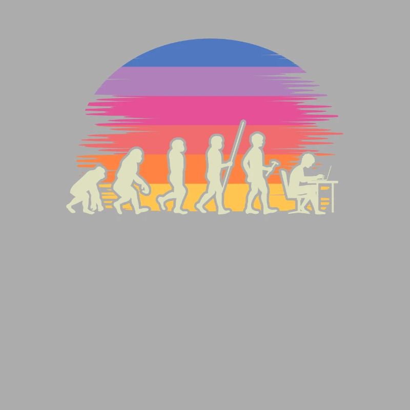 Evolution Gamer mit Laptop PC Gaming Evolution