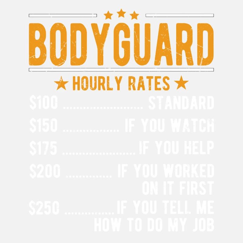 Salaire horaire de garde du corps