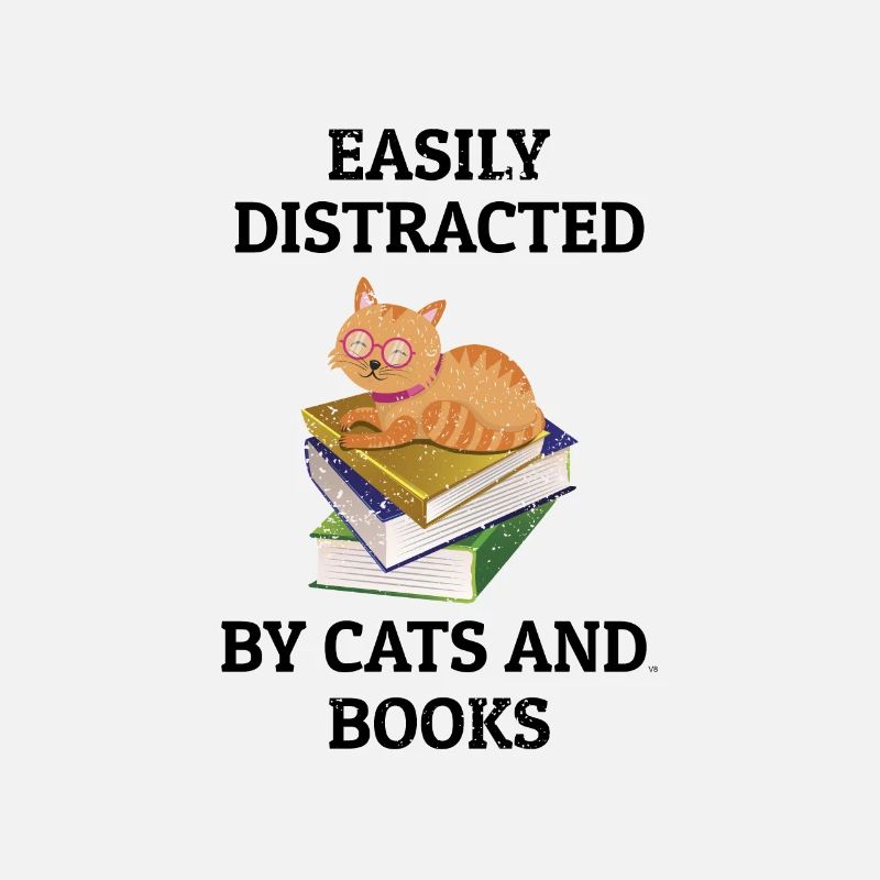 Books Book Stack Cat