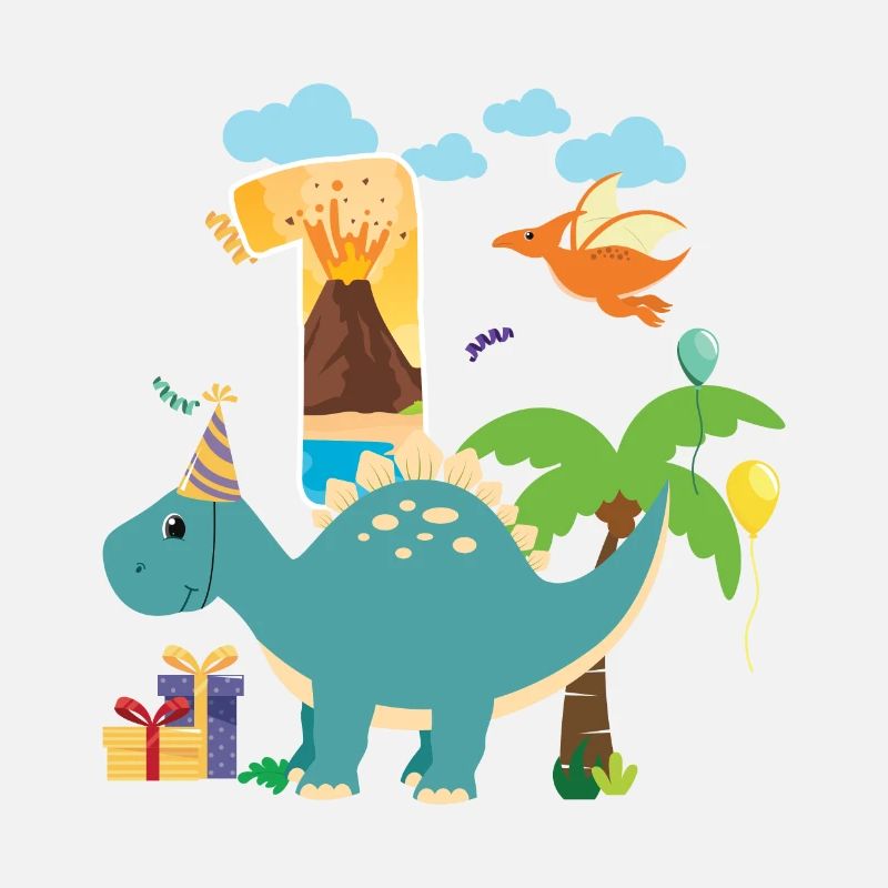 1.Geburtstag Dinosaurier Vulkan Brachiosaurier