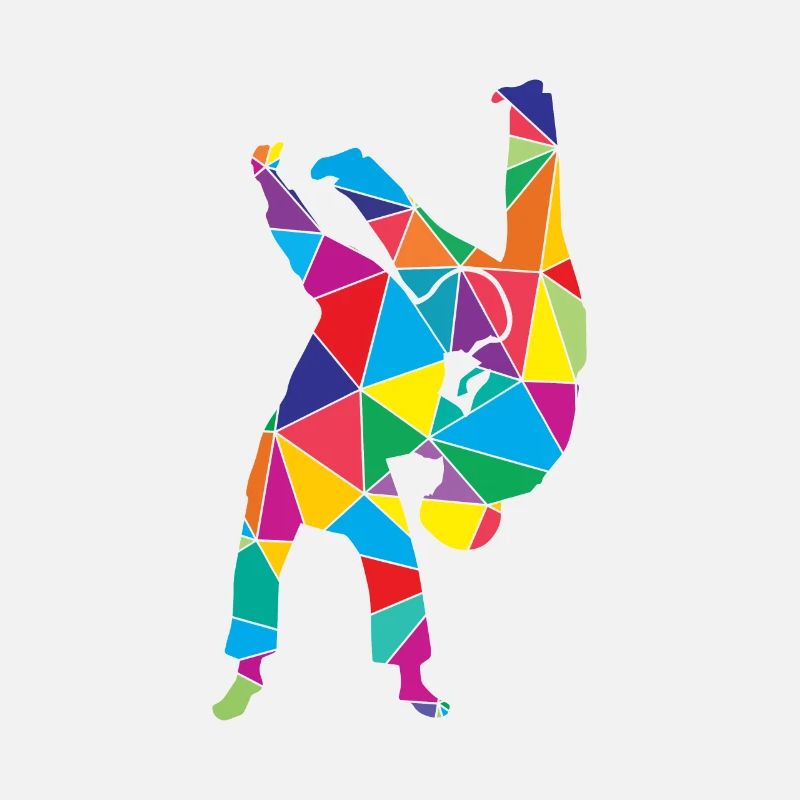 Low Poly Arts Martiaux Polygone Polygone Judo