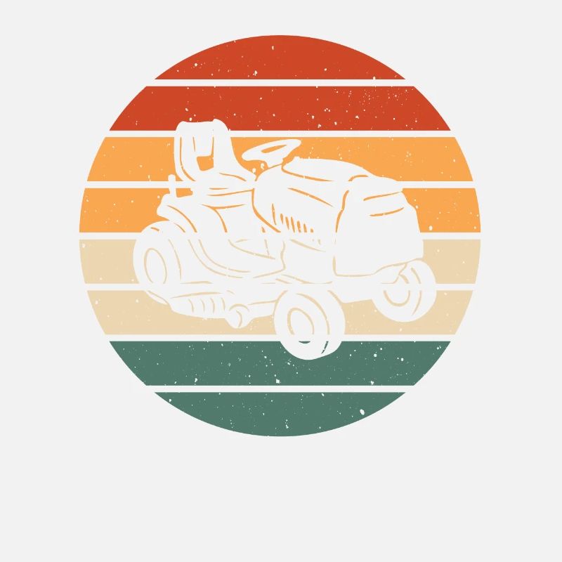 Conception de tondeuse de tracteur rétro