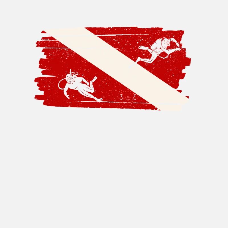 Drapeau de plongée Drôle de plongeur Amoureux de la plongée Océan