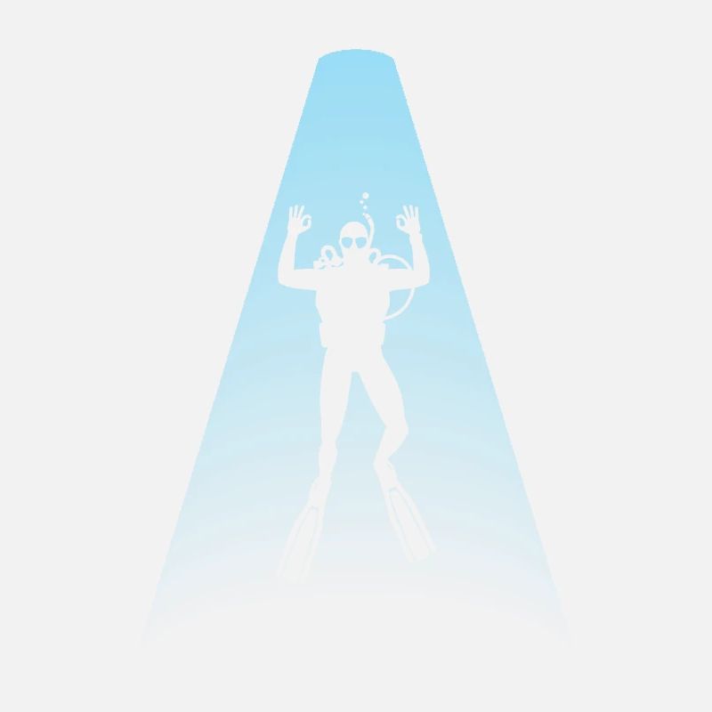 Silhouette de plongée Drôle Snorkeling Plongée en mer