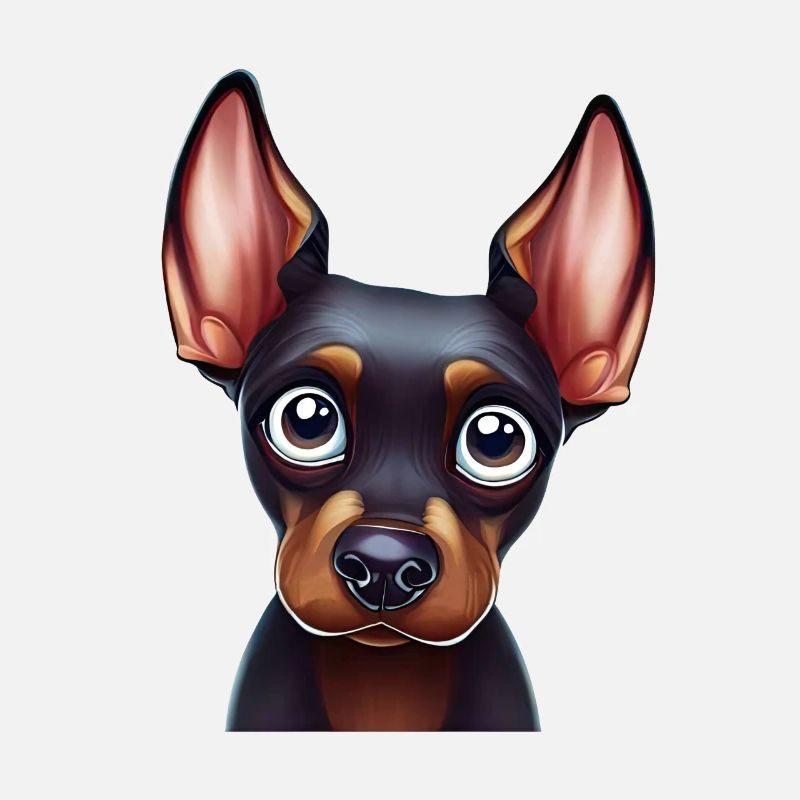 Verspielte Dobermann-Pinscher-Kunst
