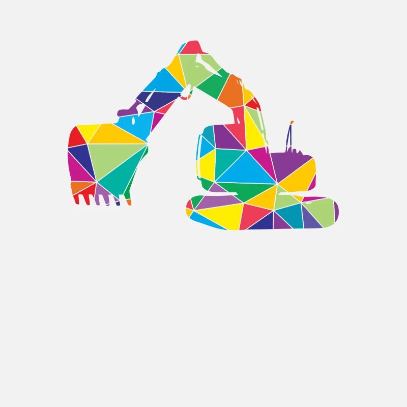 Low Poly Construction Poly Excavator