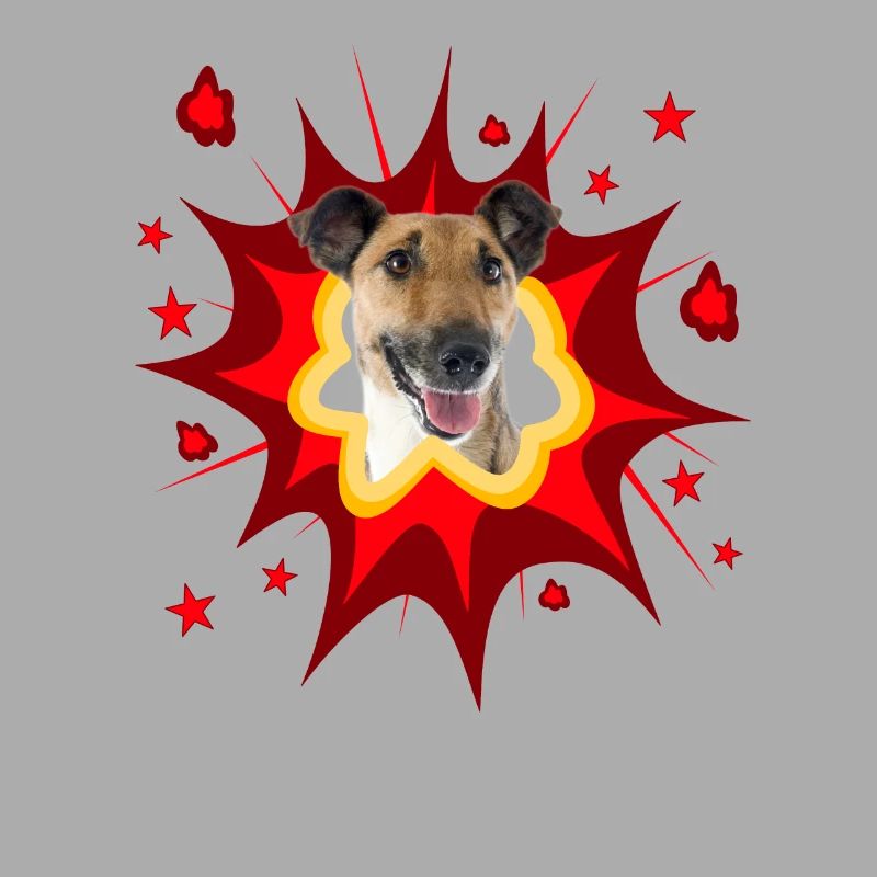 Conception de chien comique - Pow - Fox Terrier