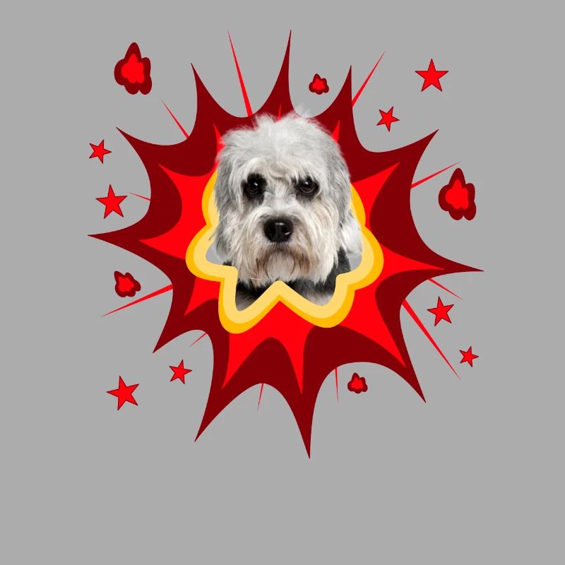 Conception de chien comique - Pow - Dandy Dinmont Terrier