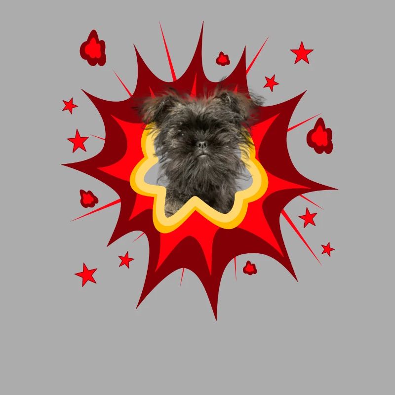 Conception de chien de bande dessinée - Pow - Affenpinscher