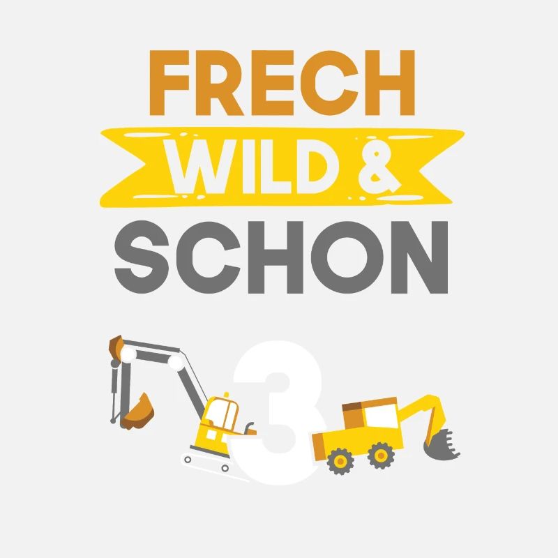 3 Jahre Geburtstag Junge Mädchen Bagger