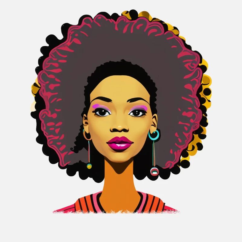 Dame à l’afro