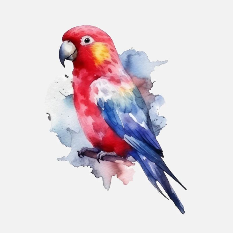 Perroquet à l’aquarelle