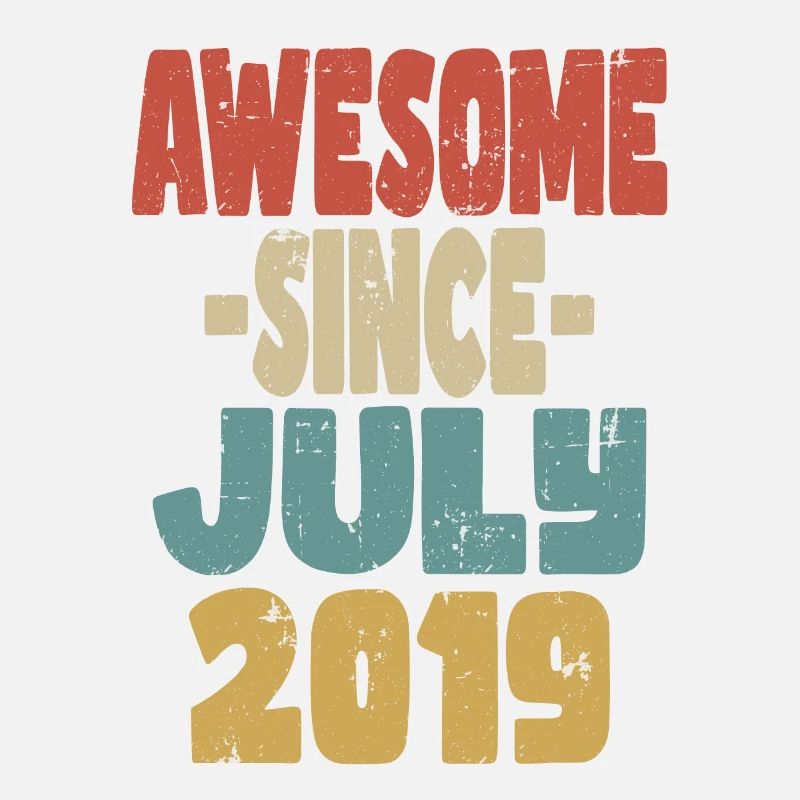 2019 Juli Geburtstag Retro