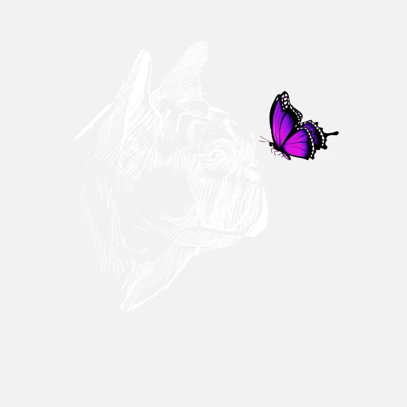 Mops mit Schmetterling
