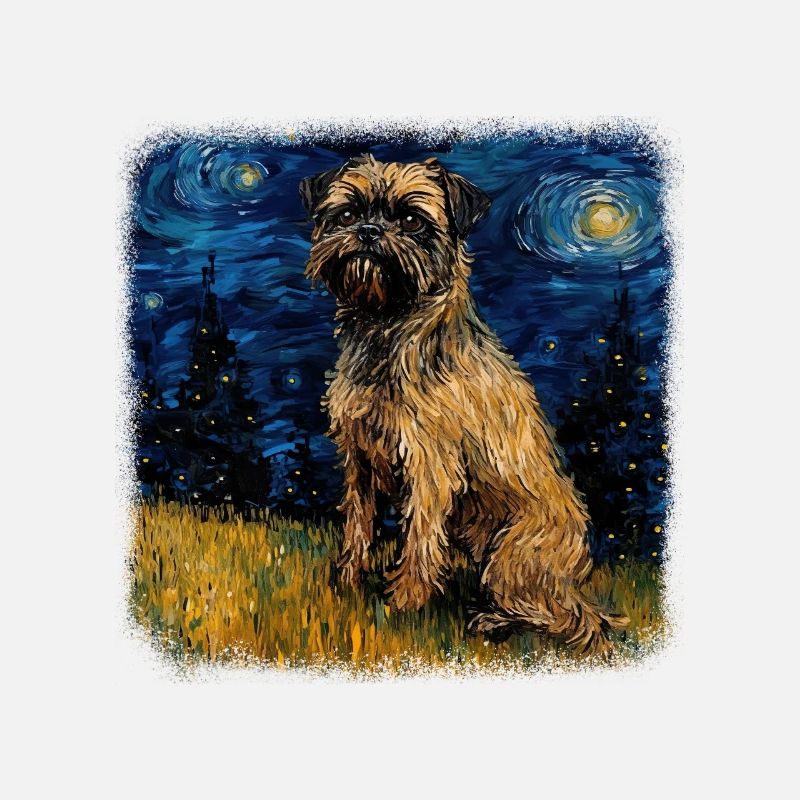 Brussels Griffon Van gogh starry night
