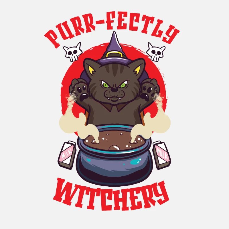 Chat Sorcière Occulte Gothique Noir Satanique