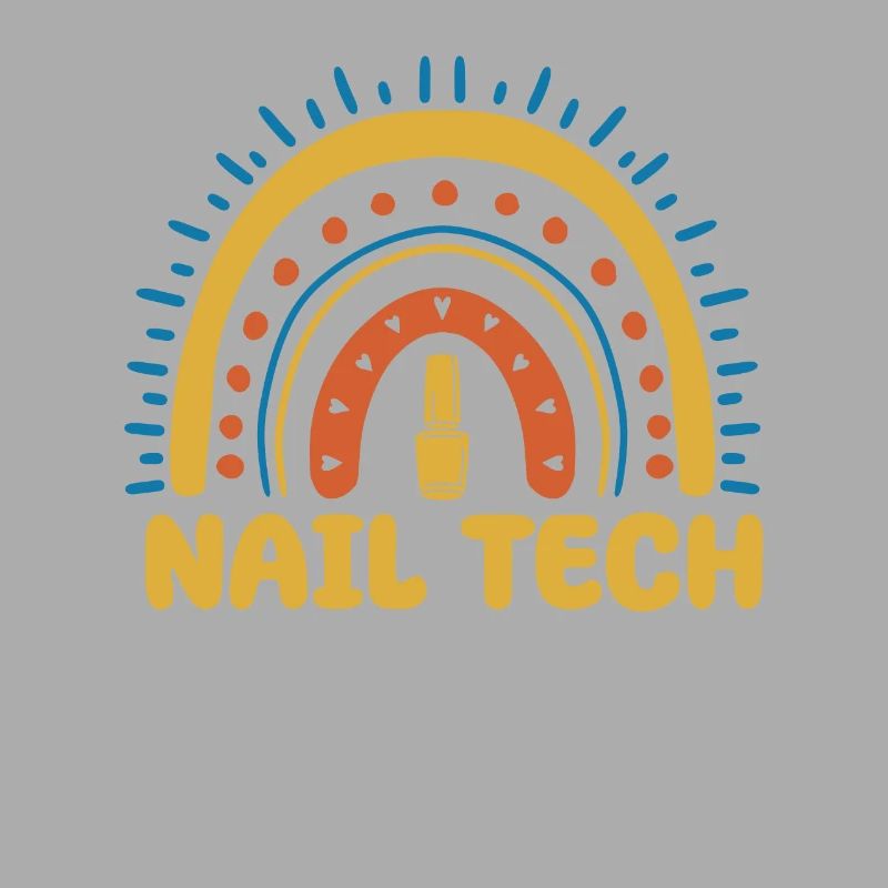 Nageltechnikerin Boho Regenbogen