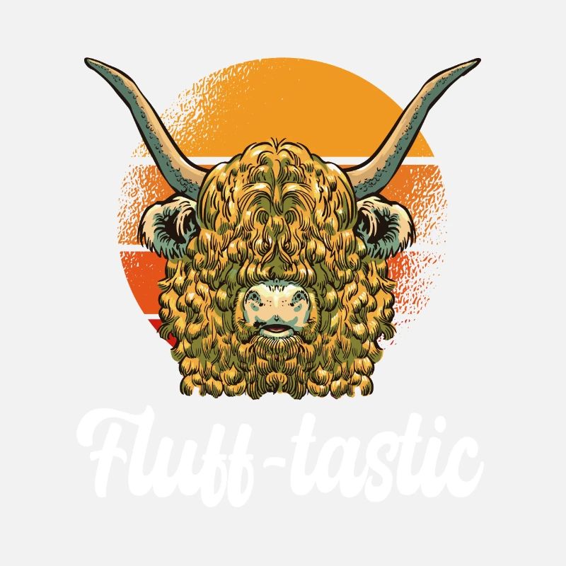 Fluff-tastic pun Scottish Highland cow