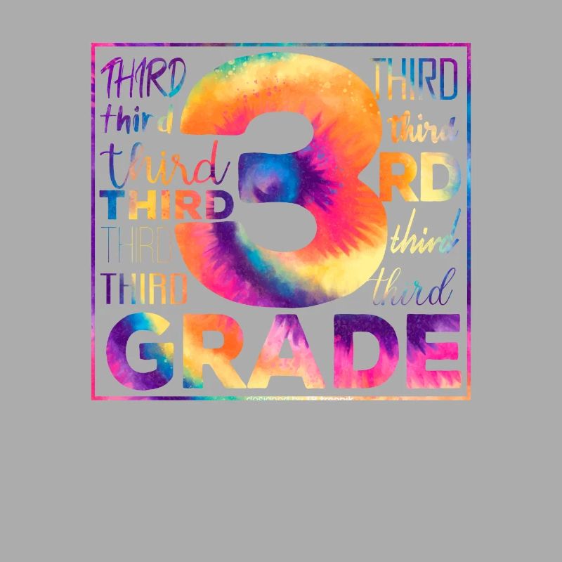 Tie Dye 3rd Grade Third Typography Team Students