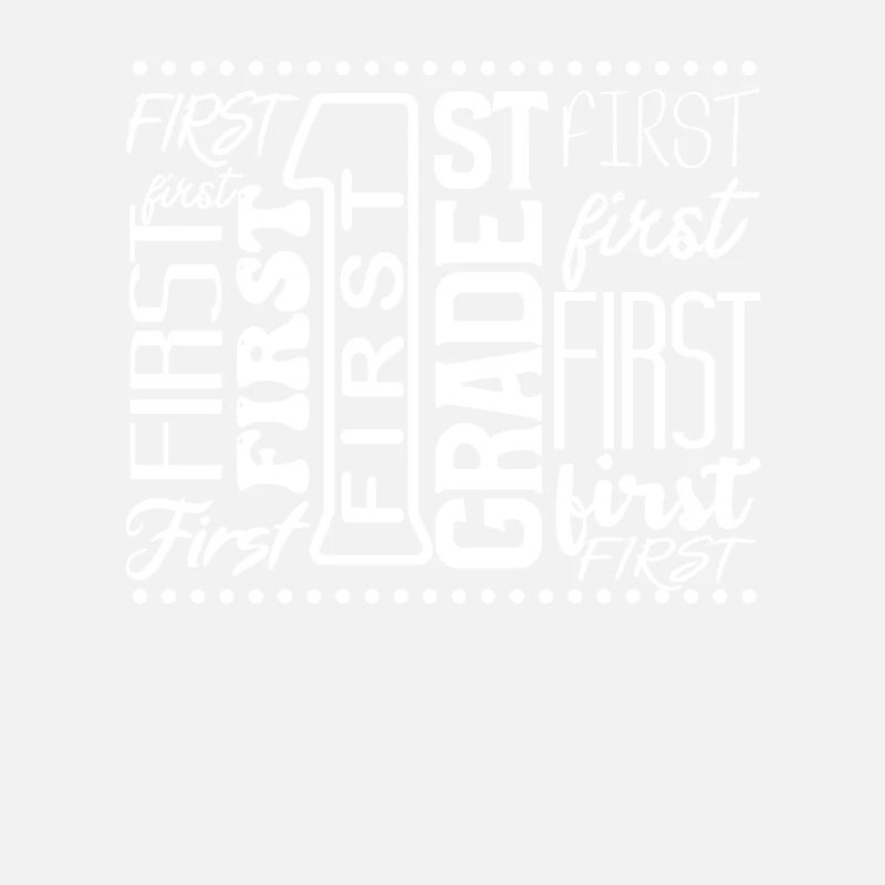 1st Grade First Typography Team Teacher Day 100