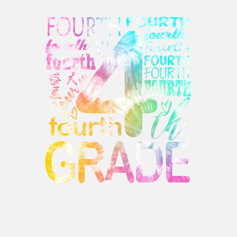 Tie Dye 4e année équipe de typographie quatrième année