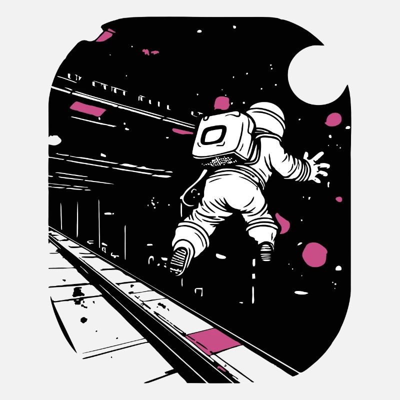 Astronaut on a faraway space station