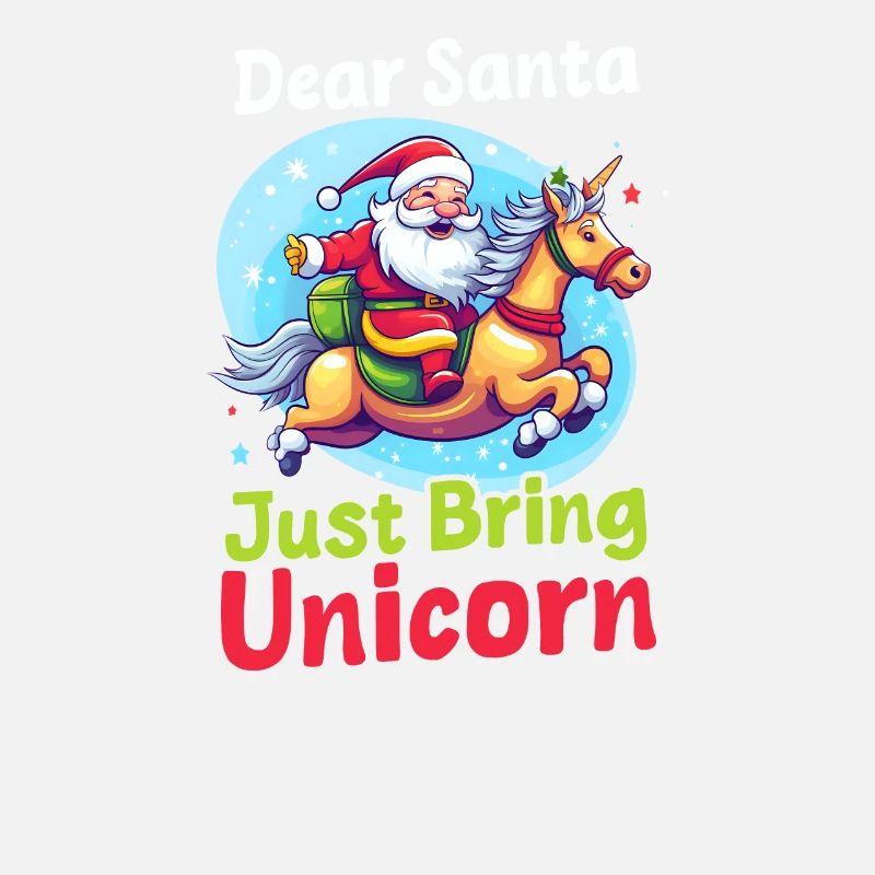 Weihnachten Einhorn Weihnachtsmann Bring einfach Einhorn